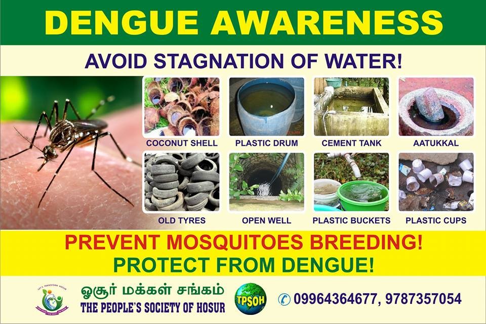 AWARENESS  PROGRAMME  ON DENGUE with support of Hosur Municipality